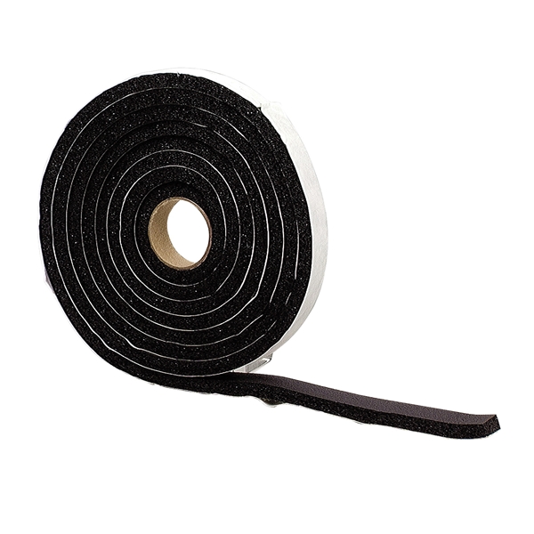 M-D 06593 Premium Weatherstrip Tape, 3/4 in W, 10 ft L, Rubber, Black, 12/PK - 2