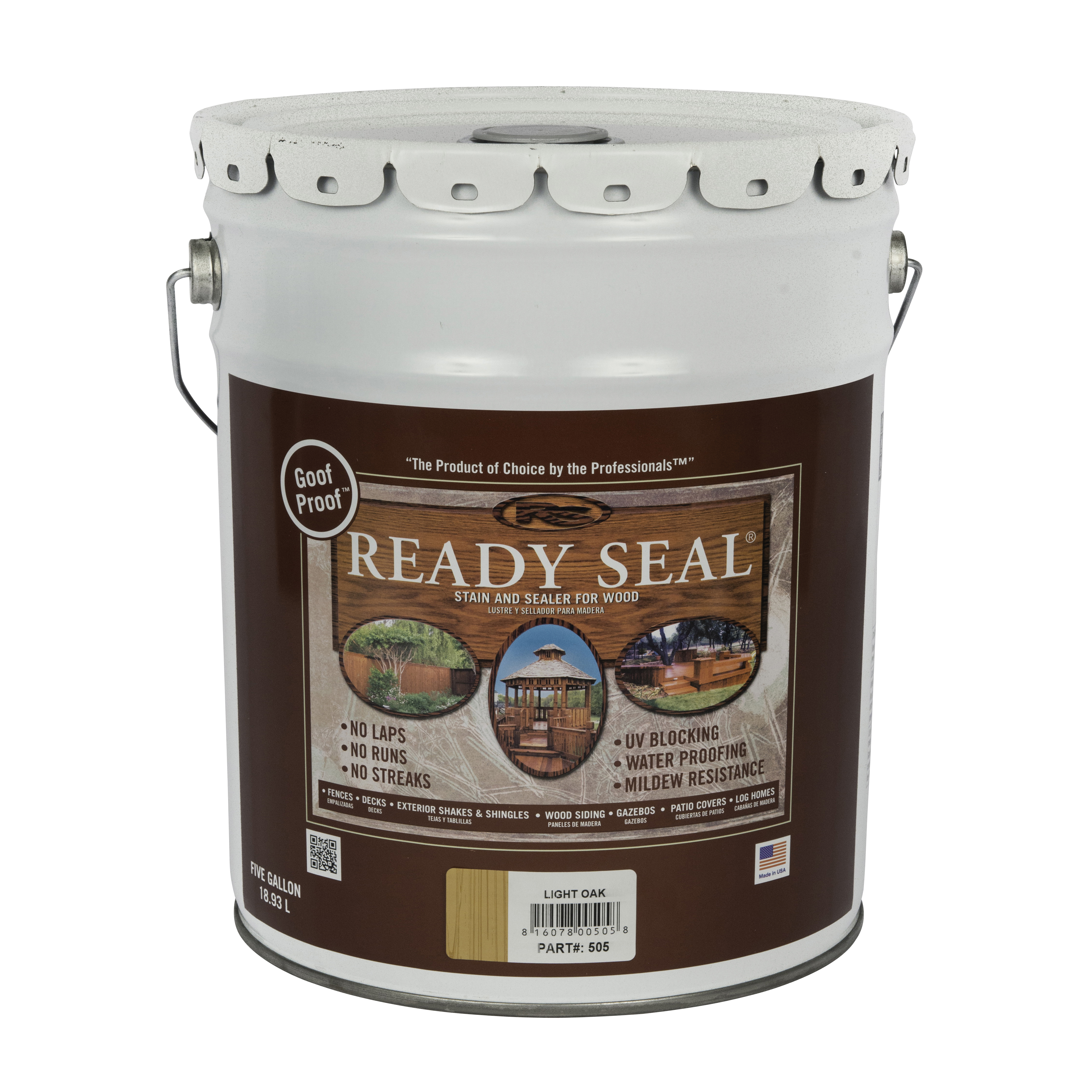 505 Stain and Sealer, Light Oak, 5 gal