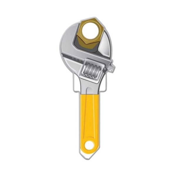 Lucky Line Key Shapes Series B123K Key Blank, Brass, Enamel, For: Kwikset Locks - 1
