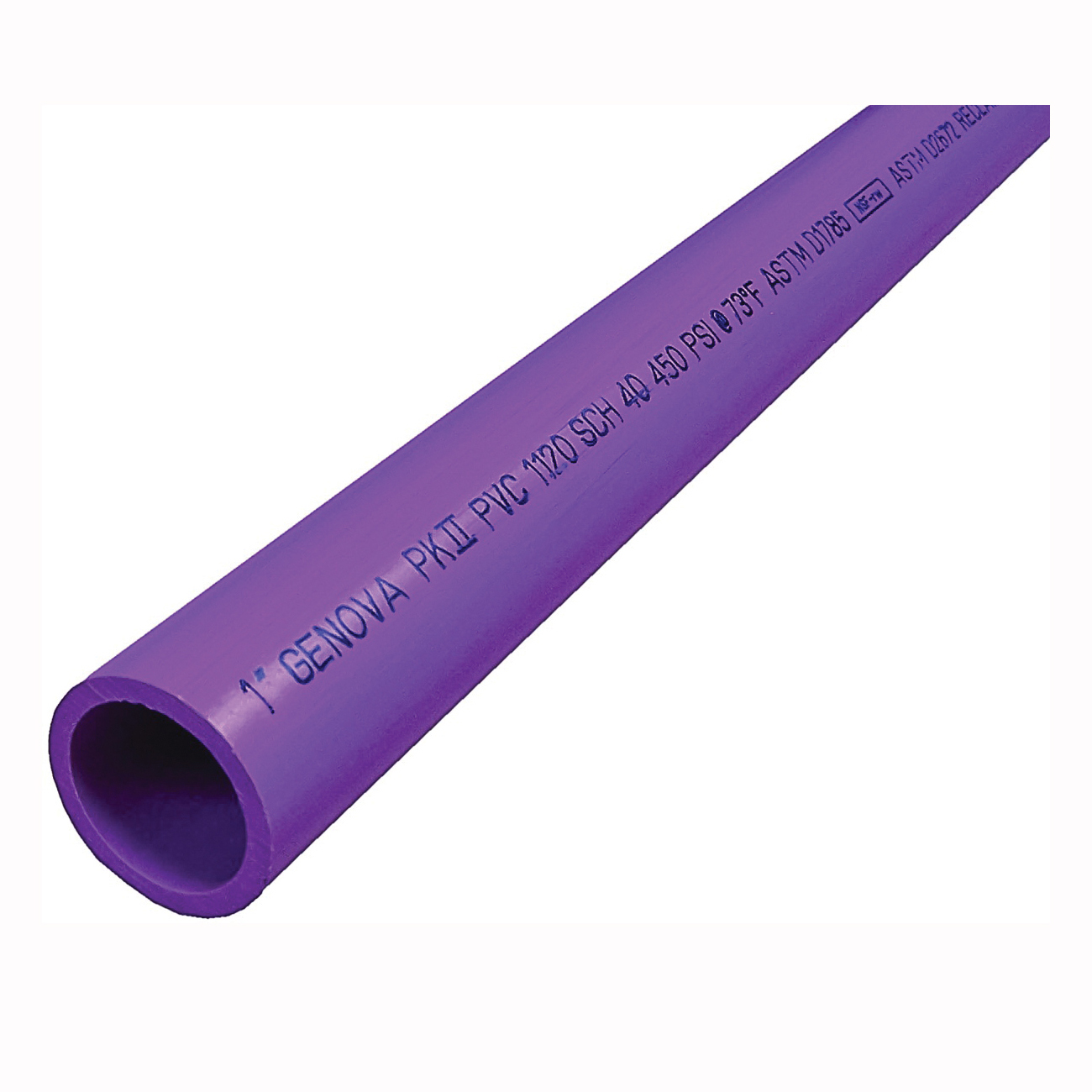 300107R Pipe, 1 in, 20 ft L, SCH 40 Schedule, Purple
