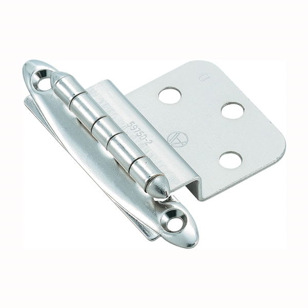 BPR341726 Cabinet Hinge, 3/8 in Inset, Polished Chrome