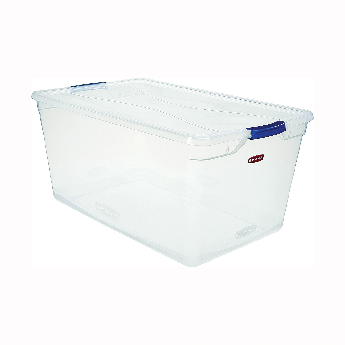 Clever Store RMCC950001 Storage Container, Plastic, Clear Blue, 29 in L, 18 in W, 13.3 in H