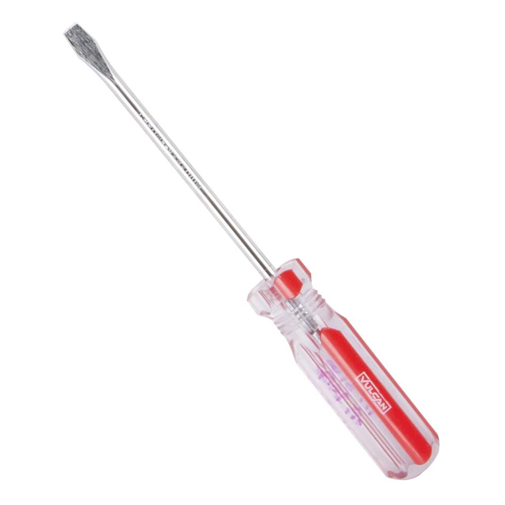 Screwdriver, 3/16 in Drive, Slotted Drive, 7 in OAL, 4 in L Shank, Plastic Handle