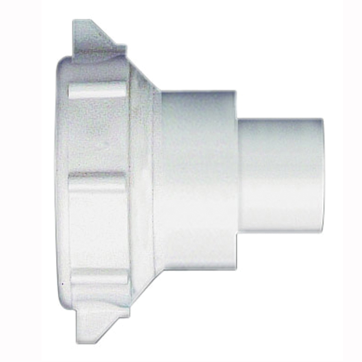 PP55-8W Reducing Coupling, 1-1/2 x 1-1/4 in, Slip Joint, Polypropylene, White