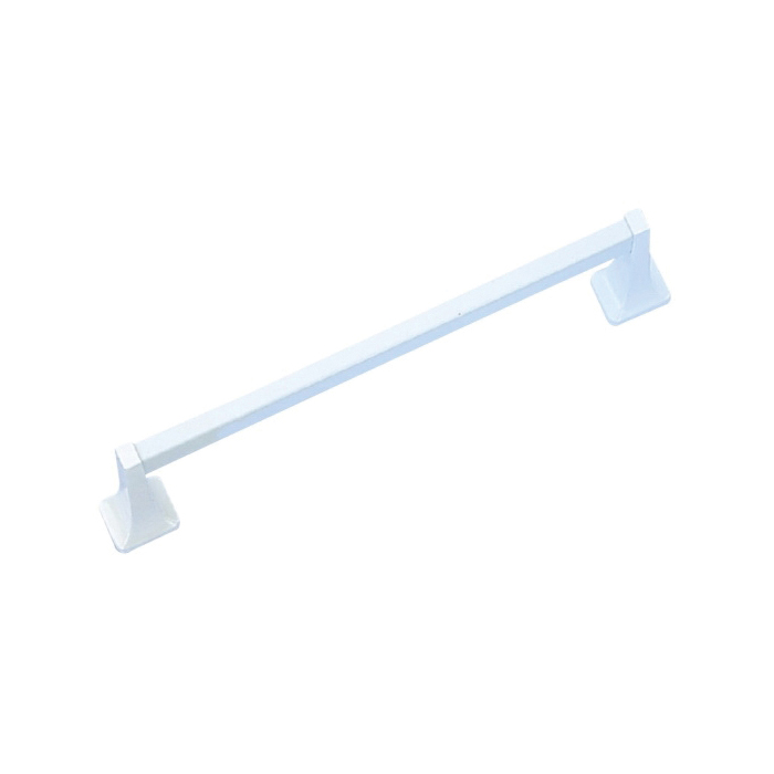Towel Bar, White, Surface Mounting, 18 in