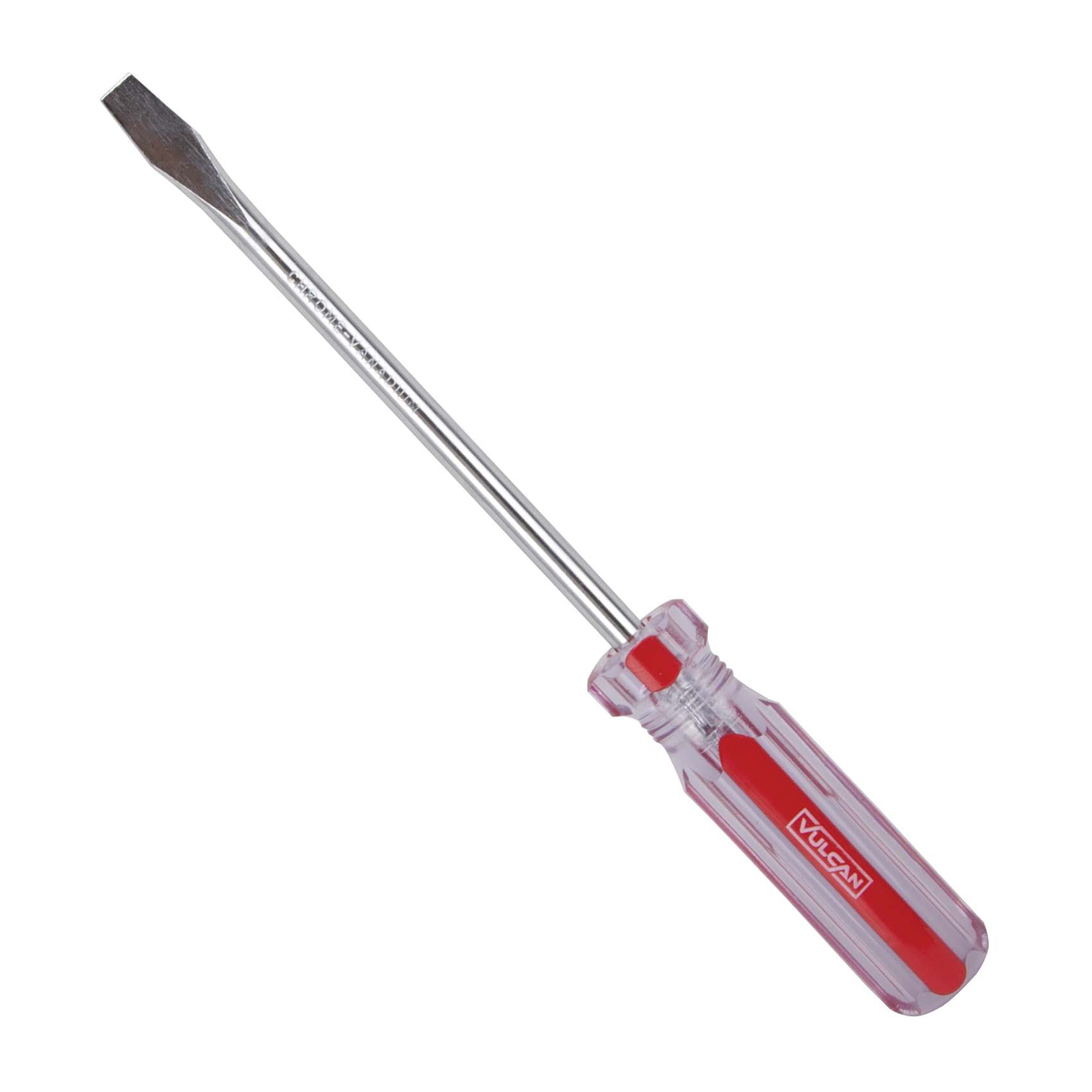 Screwdriver, 5/16 in Drive, Slotted Drive, 9-3/4 in OAL, 6 in L Shank, Plastic Handle