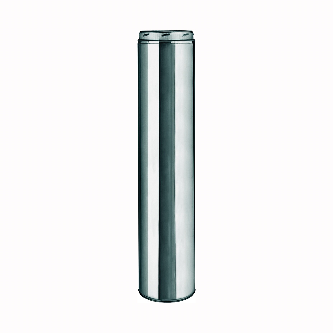 206024 Chimney Pipe, 8 in OD, 24 in L, Stainless Steel