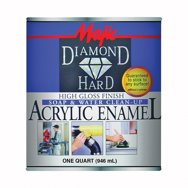 Majic Paints DiamondHard 8-1502 Series 8-1502-2 Enamel Paint, Gloss, Dark Brown, 1 qt Can - 2