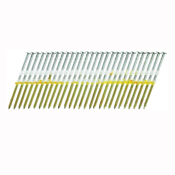 Senco HL27ASBS Collated Nail, 3 in L, Steel, Galvanized, Full Round Head, Ring Shank