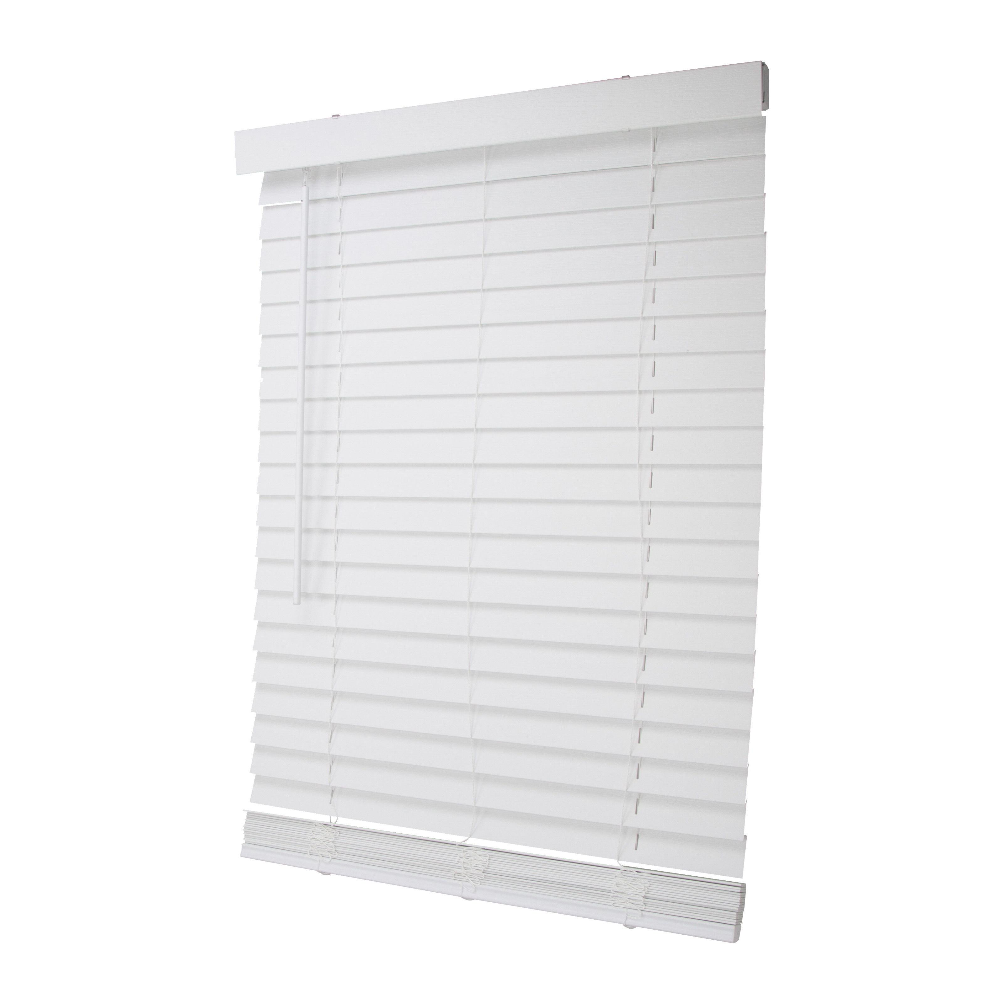 FWMB-26 Blind, 72 in L, 29 in W, Faux Wood, White