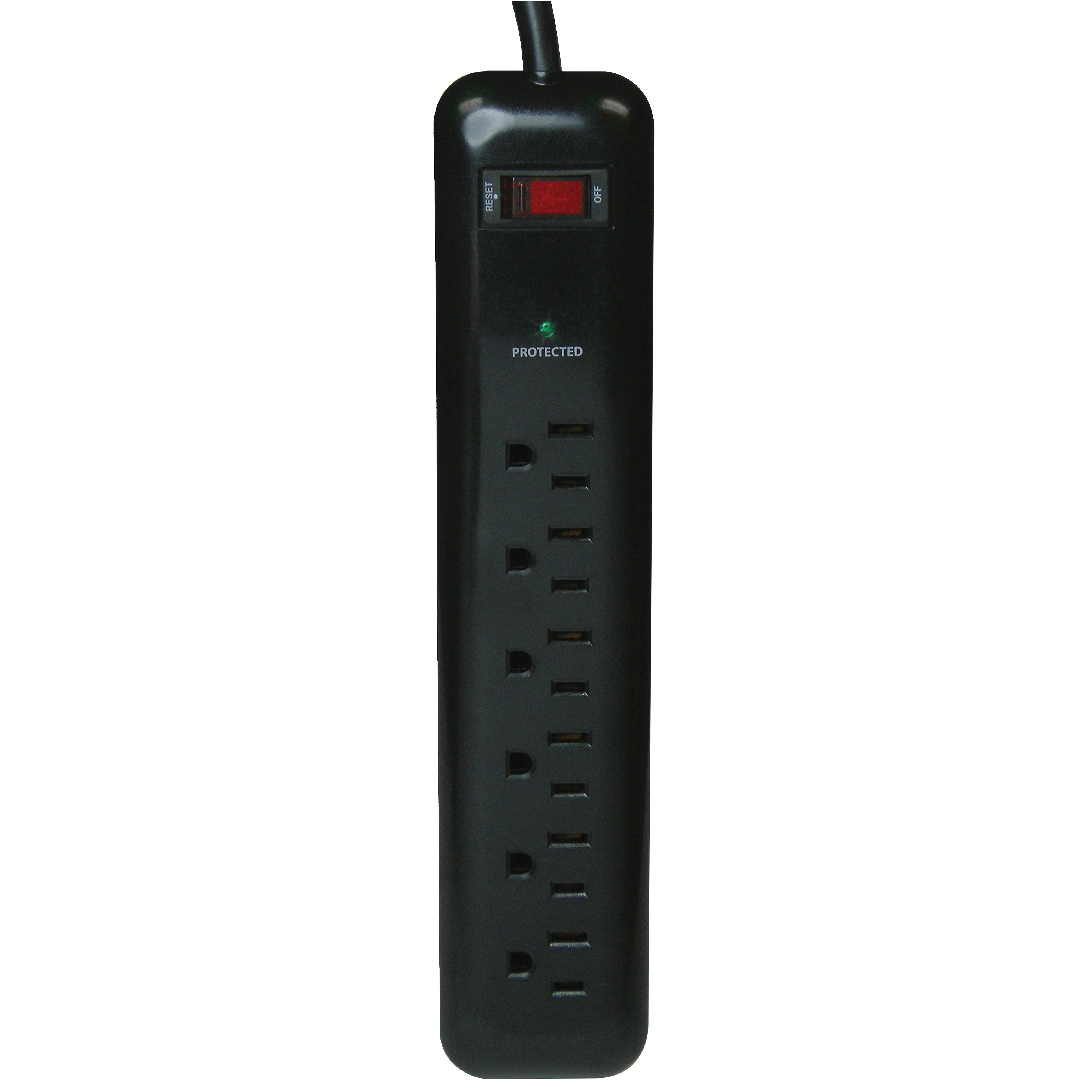 PowerZone OR802225 Surge Protector Tap Strip, 125 V, 15 A, 6-Outlet, 1000 Joules Energy, Black - 3