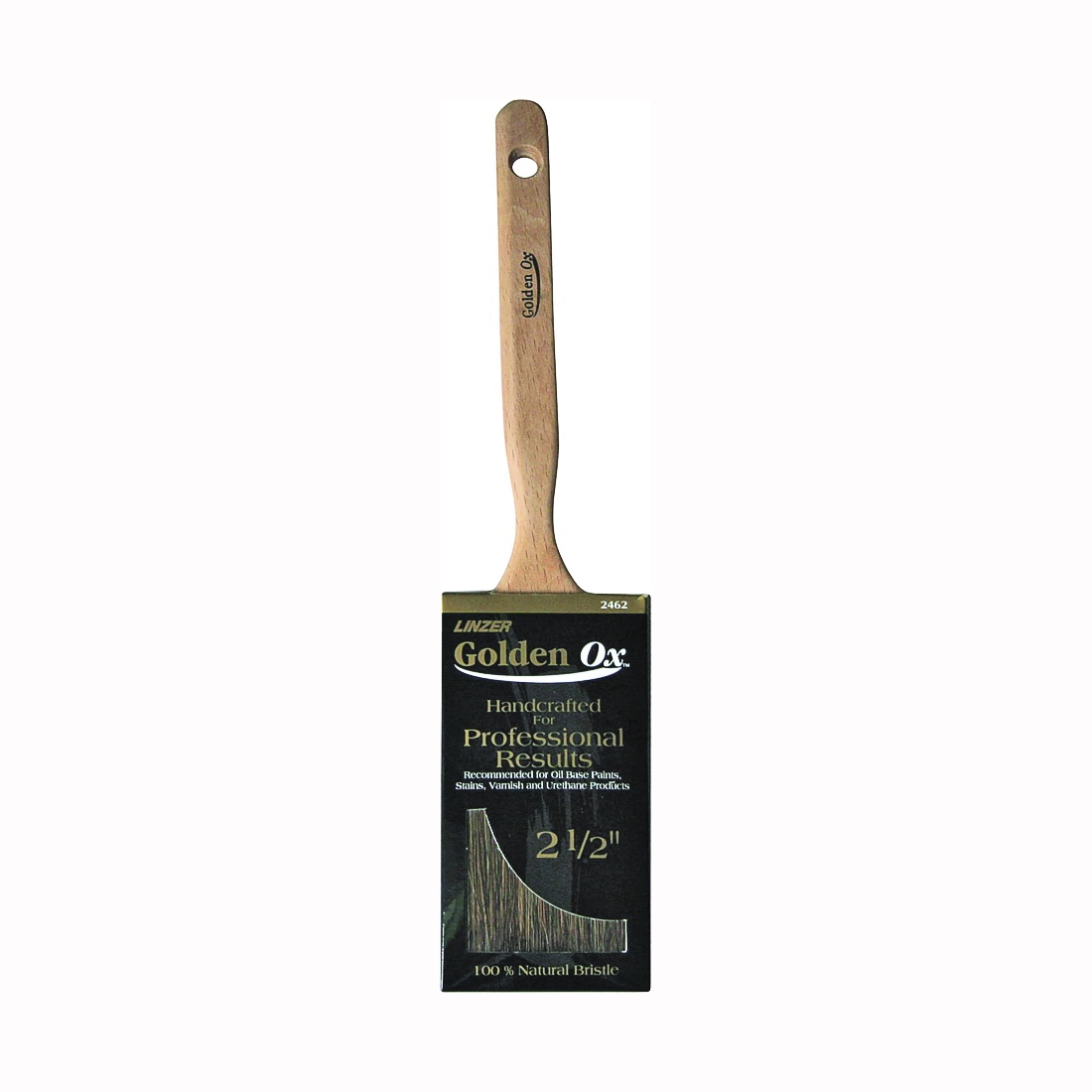 WC 2462-2.5 Paint Brush, 2-1/2 in W, 2-3/4 in L Bristle, Very Fine China Bristle, Flat Sash Handle