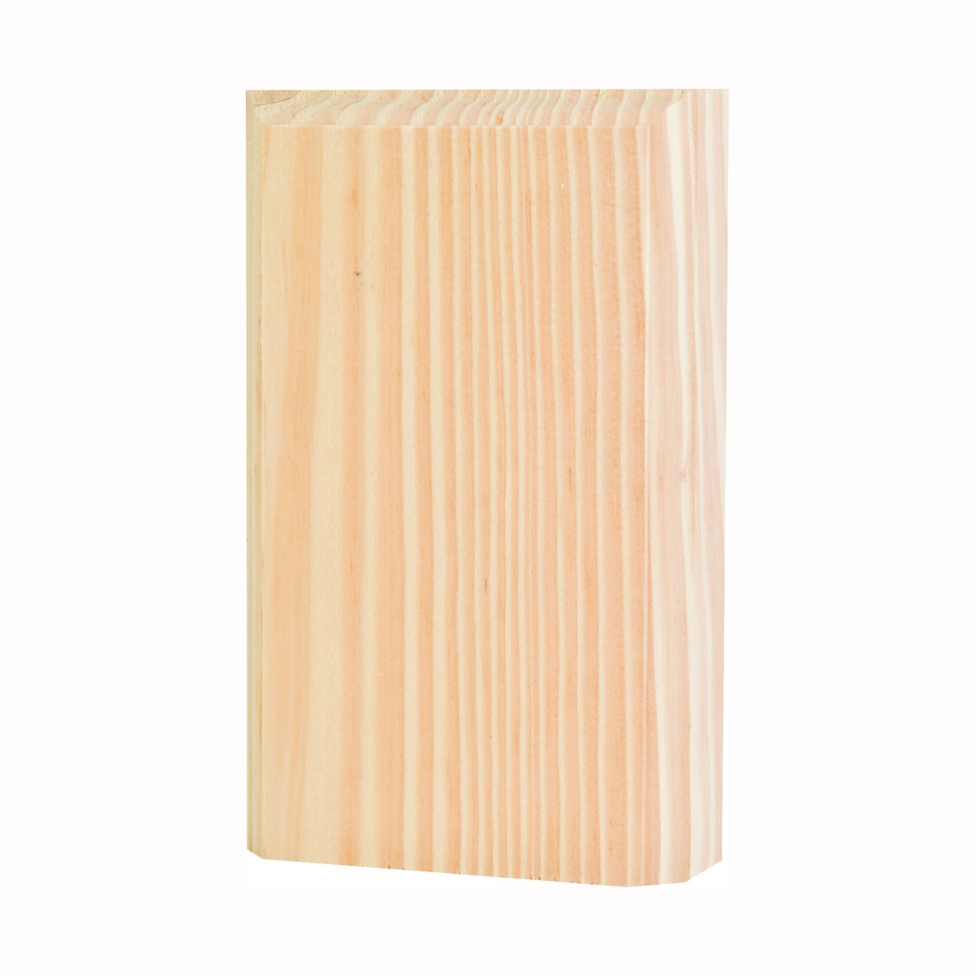BTB35 Trim Block Moulding, 6 in L, 3-3/4 in W, 1 in Thick, Pine Wood