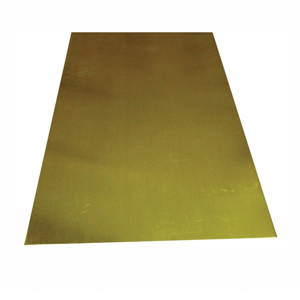 K & S 250 Decorative Metal Sheet, 35 ga Thick Material, 4 in W, 10 in L, Brass - 2