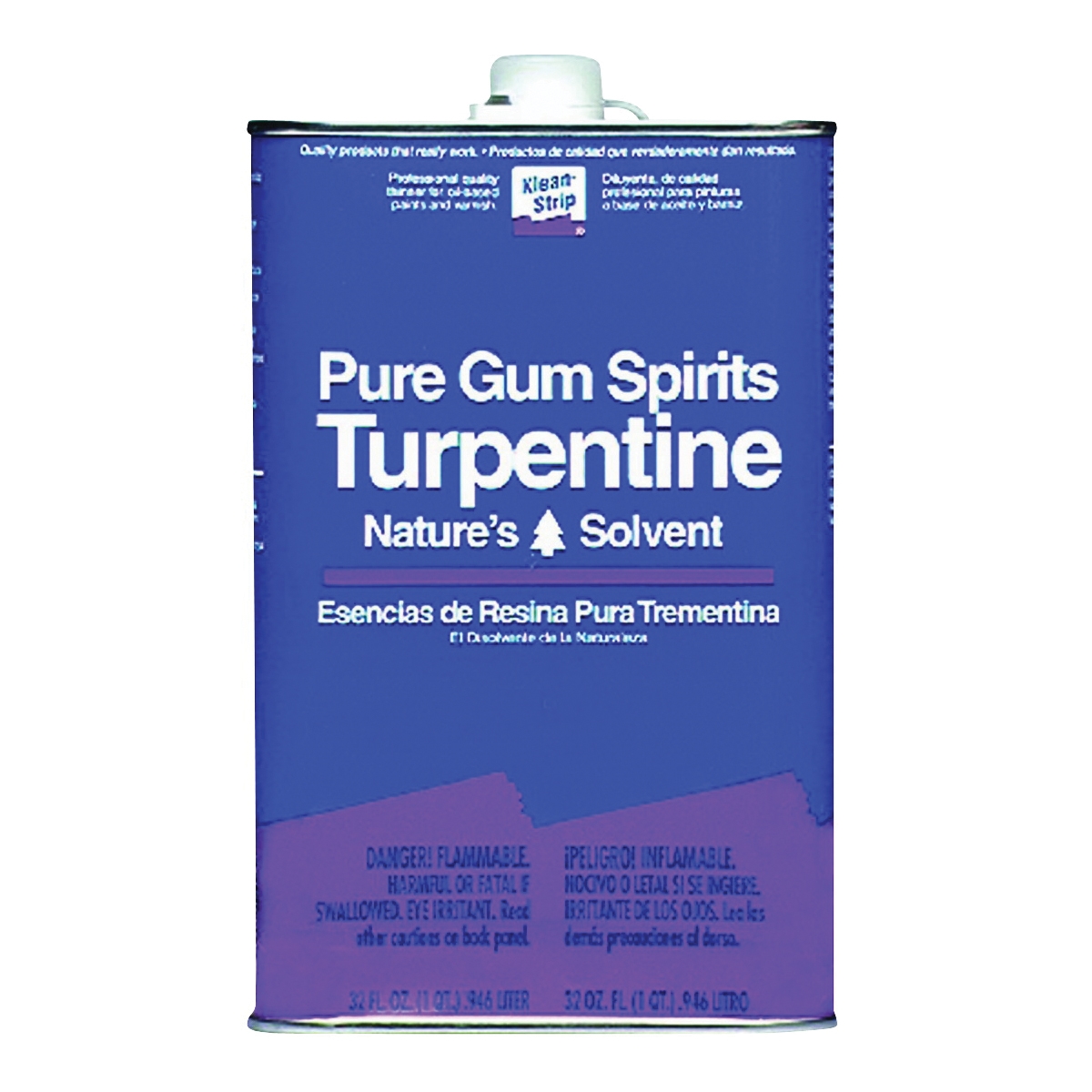 Klean Strip QGT69 Gum Spirit Thinner, Liquid, Pine, Clear, 1 qt - 1