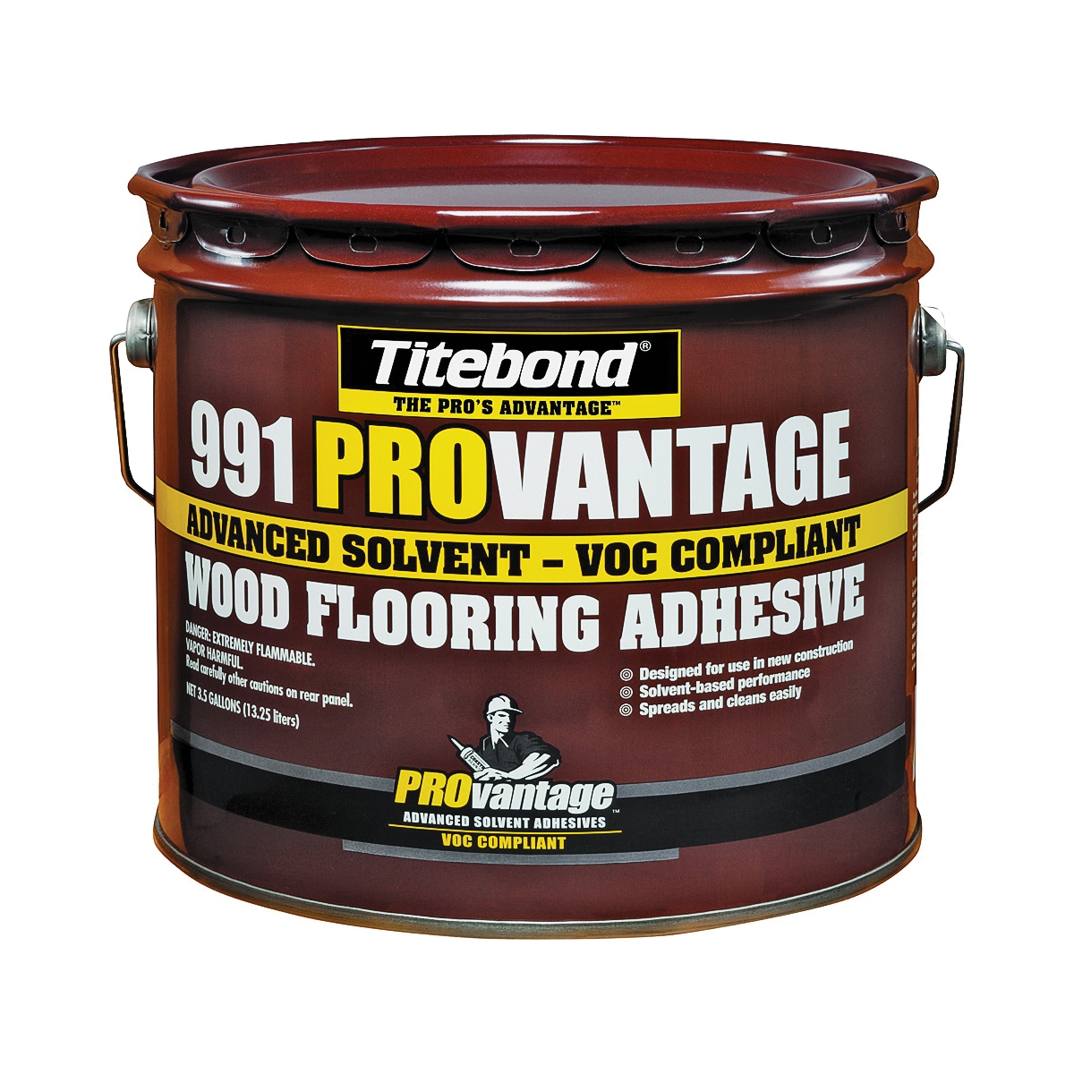 PROvantage 8179 Wood Floor Adhesive, Liquid, Solvent, Beige, 3.5 gal Pail