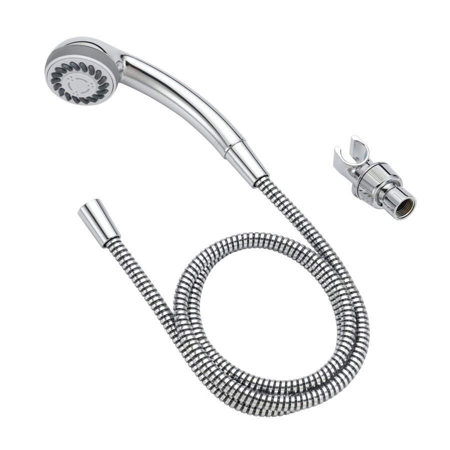 DS3068CP, Hand-Held Shower Head, 1.75 (6.6) 80 gpm (L/MIN) psi, 1/2-14 NPT Connection, Threaded, PVC, Chrome
