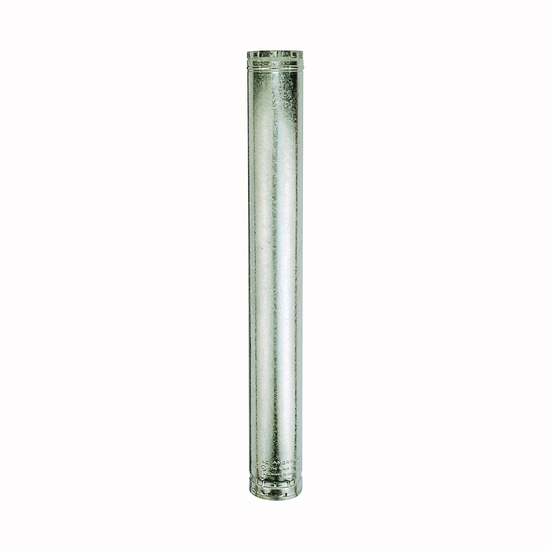 AmeriVent 3E4 Type B Gas Vent Pipe, 3 in OD, 4 ft L, Aluminum/Galvanized Steel
