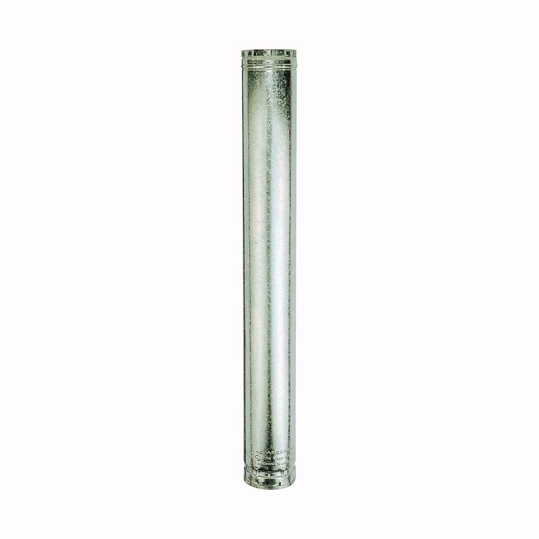 6E3 Type B Gas Vent Pipe, 6 in OD, 3 ft L, Galvanized Steel