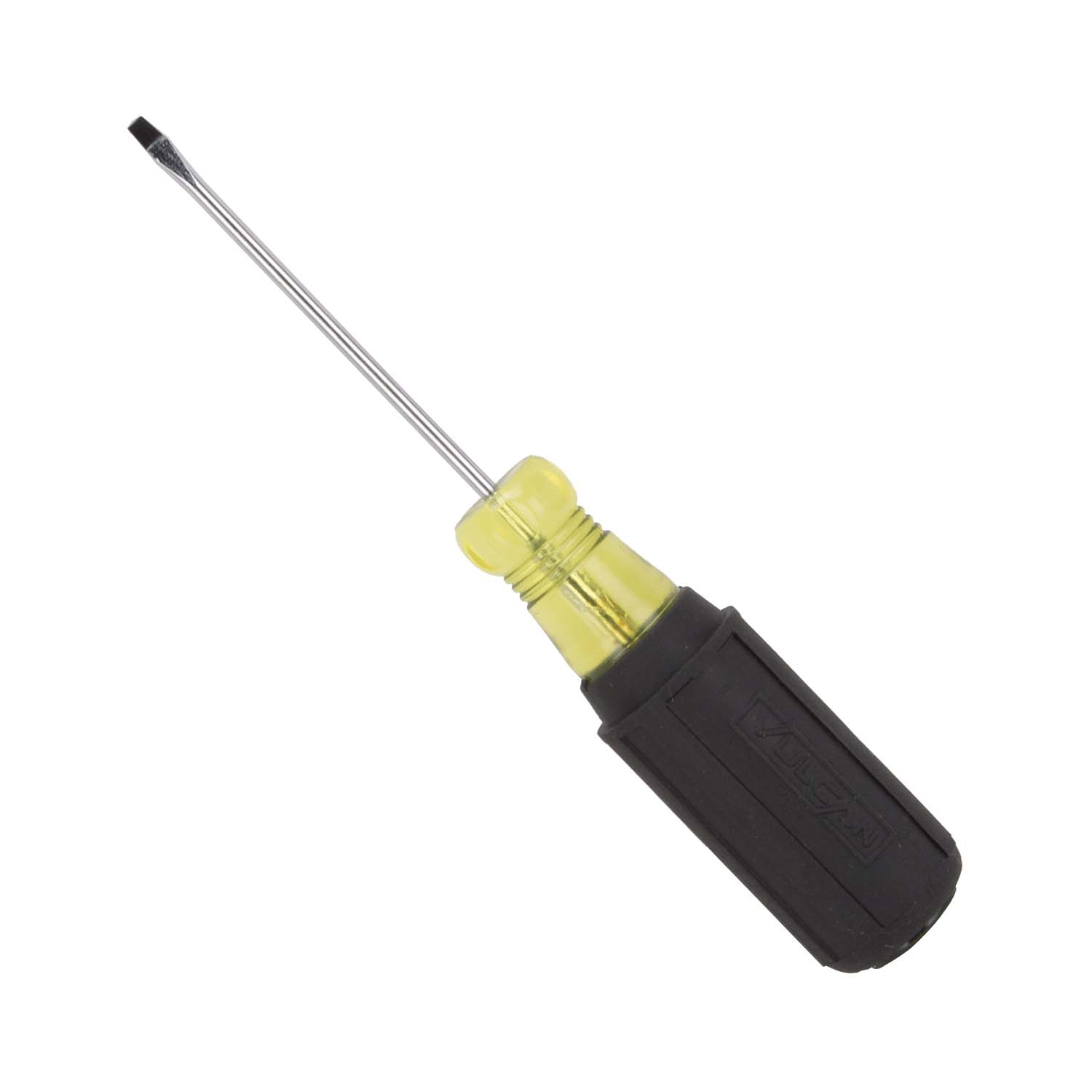 Screwdriver, 1/8 in Drive, Slotted Drive, 6-1/2 in OAL, 3 in L Shank, Plastic/Rubber Handle