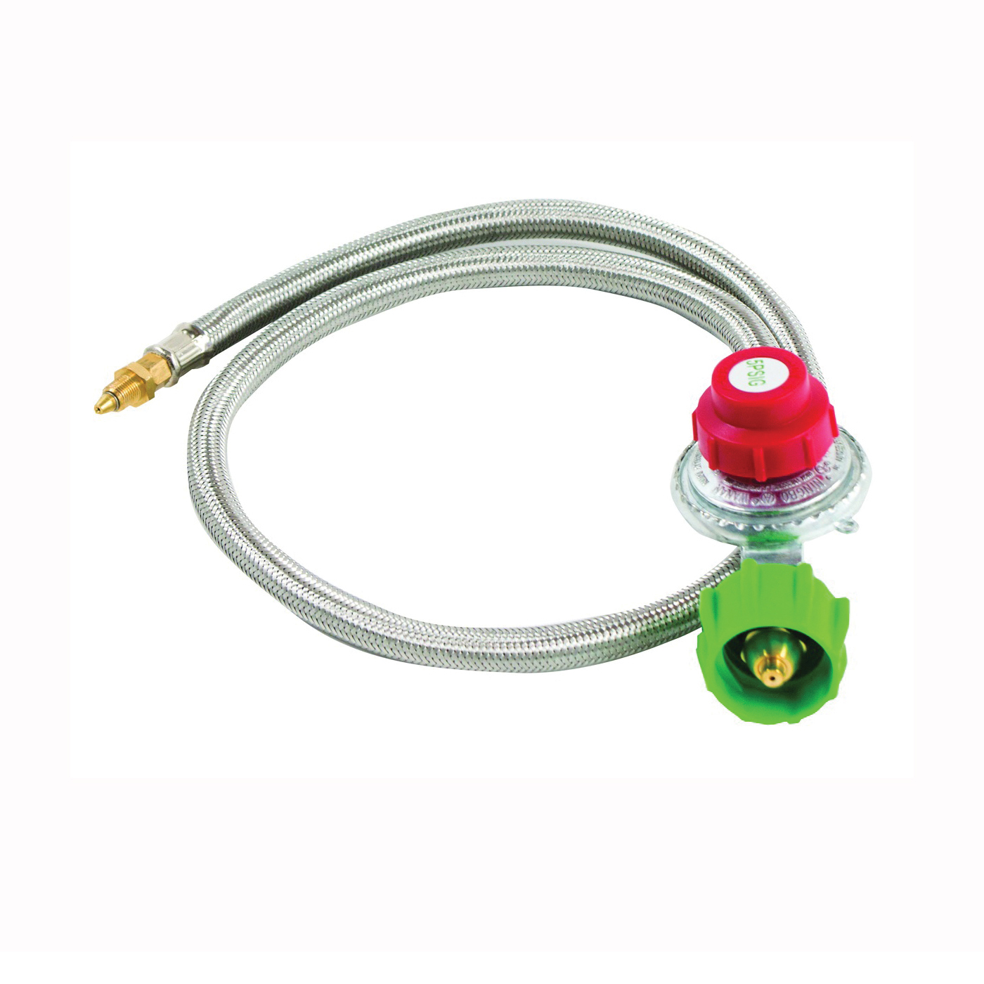 M5HPR Hose and Regulator, 1/8 in Connection, 36 in L Hose, Stainless Steel
