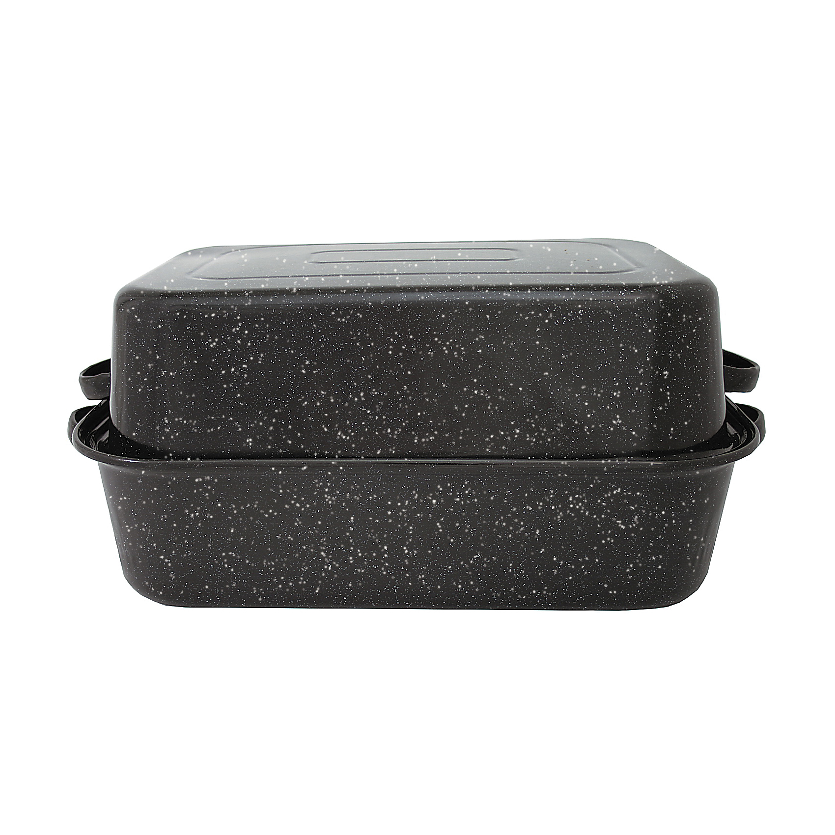 Granite Ware F0511-3 Roaster, 25 lb Capacity, Porcelain/Steel, Black, Dark Enamel, 21-1/4 in L, 14 in W - 1