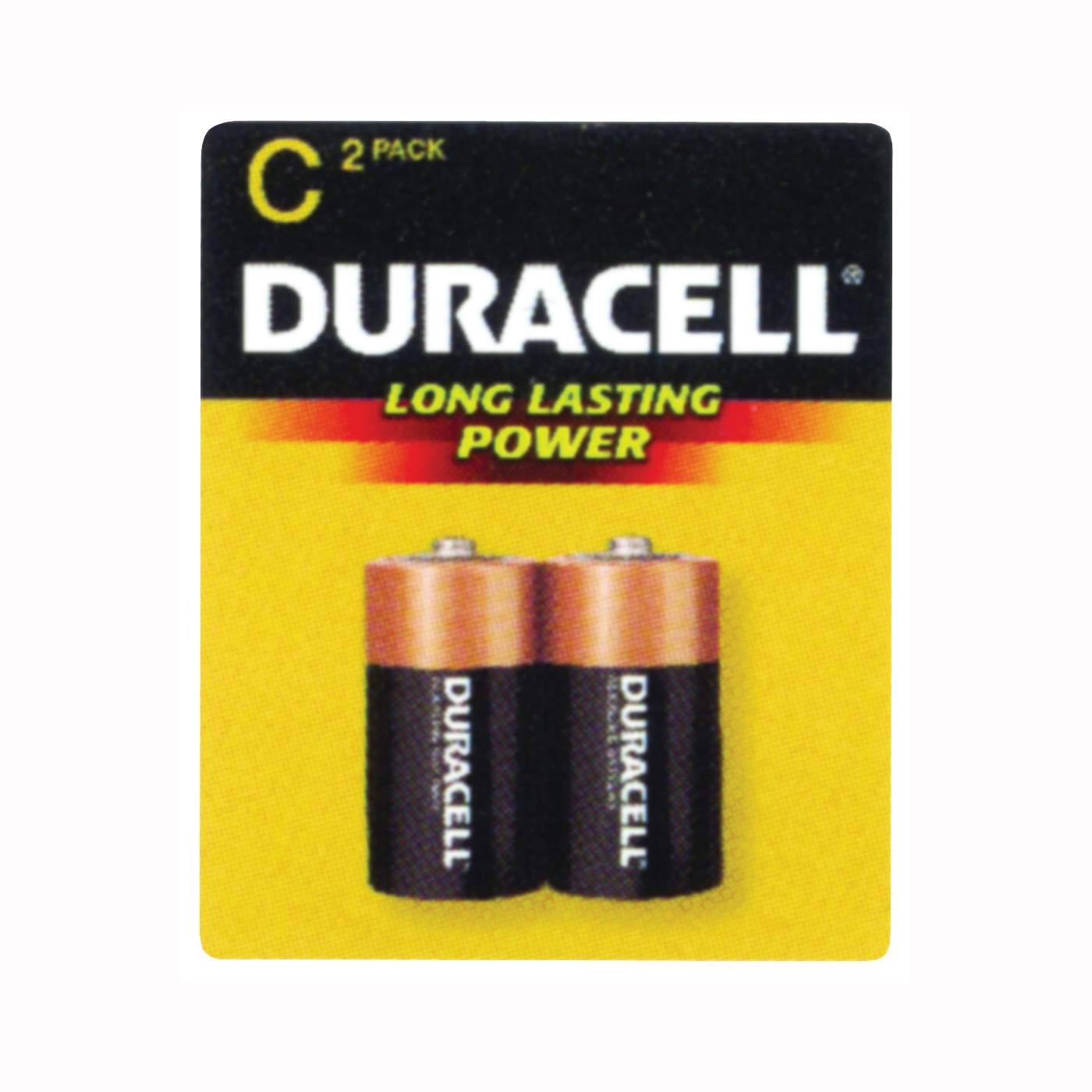 DURACELL MN1400B2Z Battery, 1.5 V Battery, 7.8 Ah, C Battery, Alkaline, Manganese Dioxide - 1