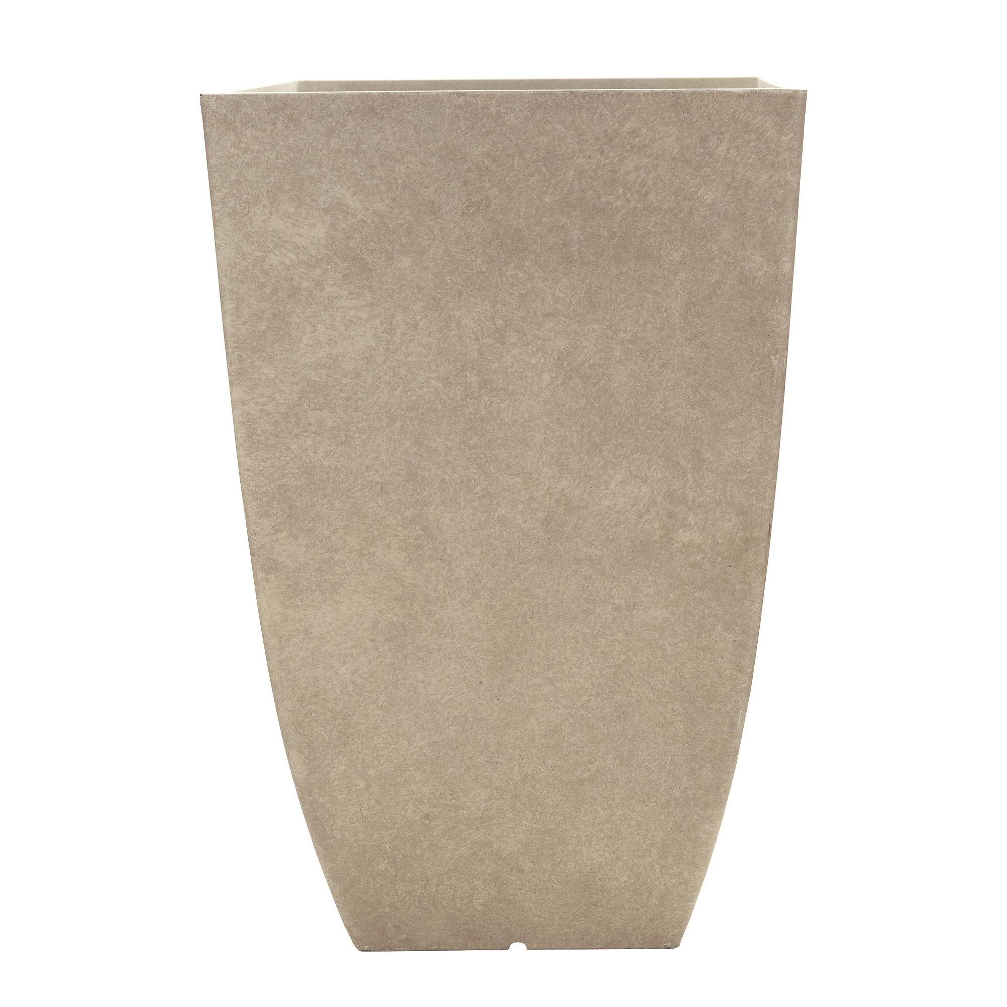 Southern Patio HDR-012177 Planter, 15-1/2 in H, 10-1/2 in W, 10-1/2 in D, Square, Resin, Bone
