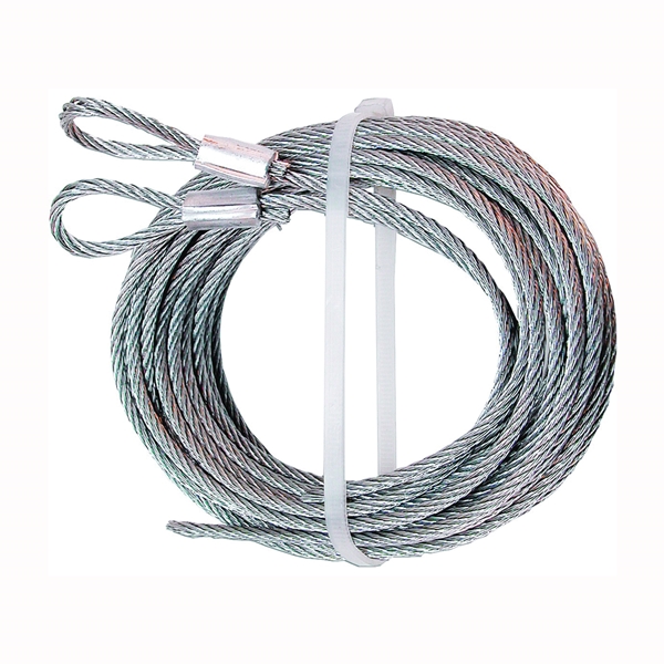 Prime-Line GD 52100 Aircraft Cable, 1/8 in Dia, 12 ft L, Carbon Steel, Galvanized - 1
