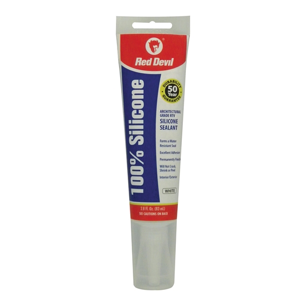 0810 Silicone Sealant, White, -60 to 400 deg F, 2.8 oz Squeeze Tube