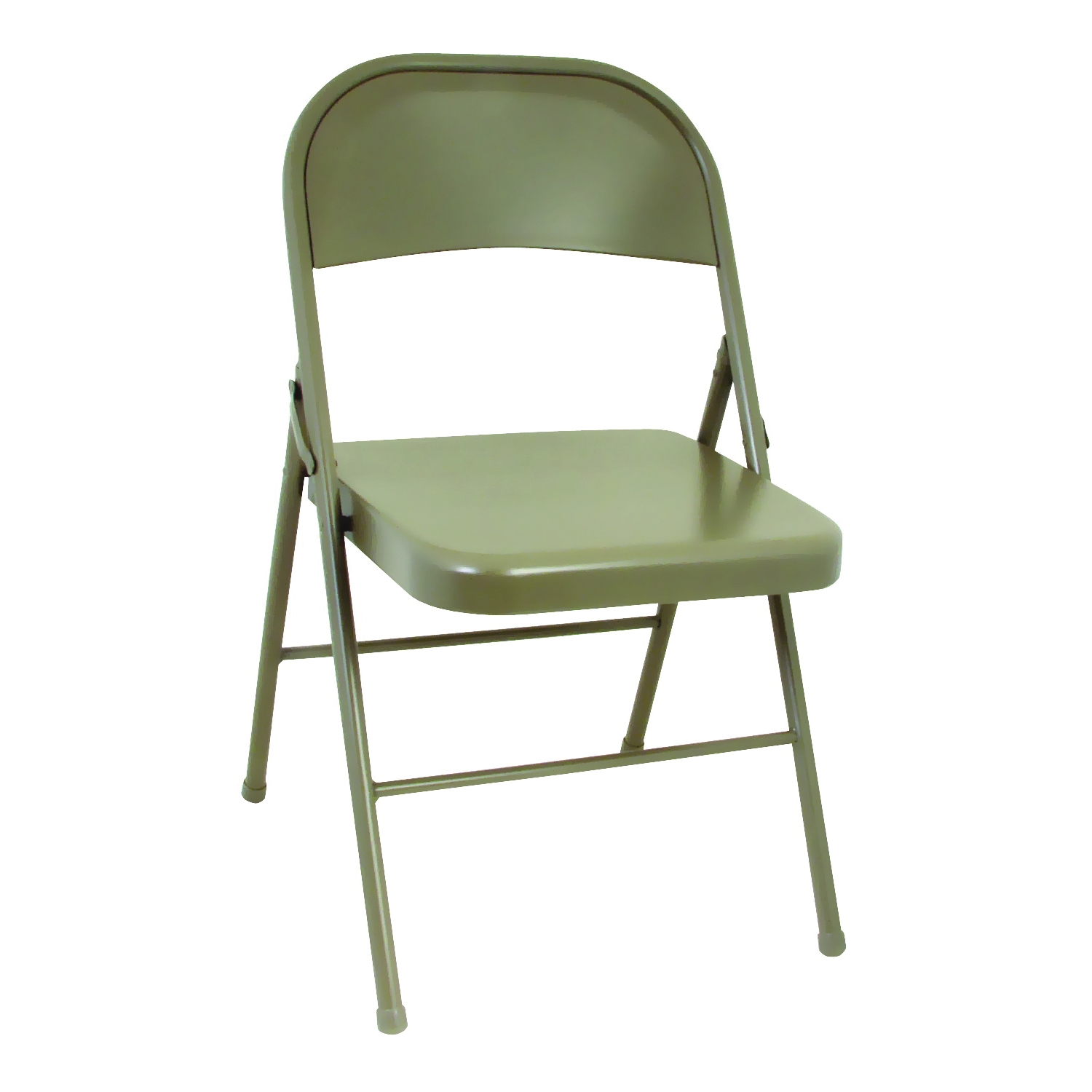 Cosco 14711ANT4E Folding Chair, 17.95 in OAW, 18.3 in OAD, 30-1/32 in OAH, Steel Frame, Vinyl Tabletop - 1