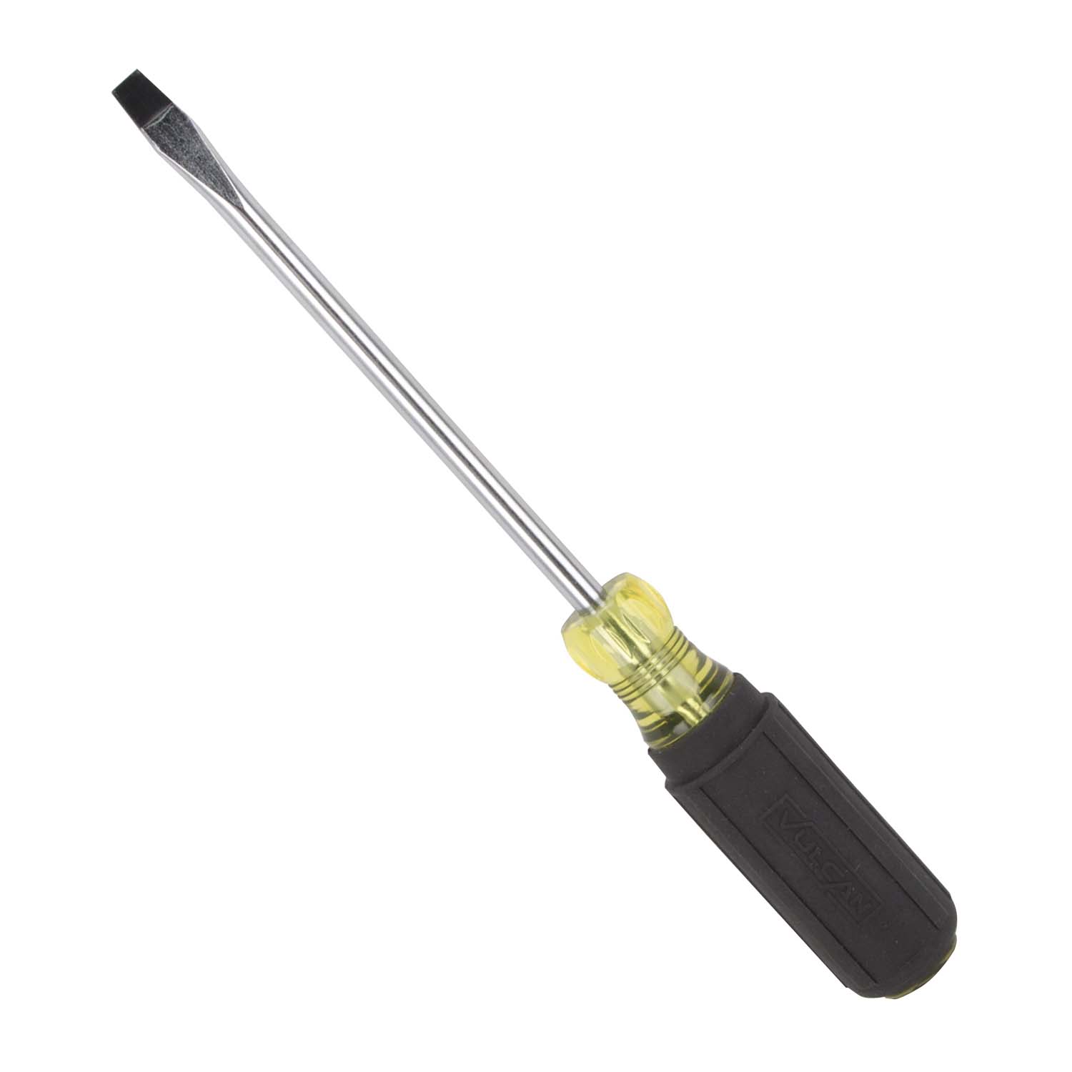 Screwdriver, 5/16 in Drive, Slotted Drive, 10-1/2 in OAL, 6 in L Shank, Plastic/Rubber Handle
