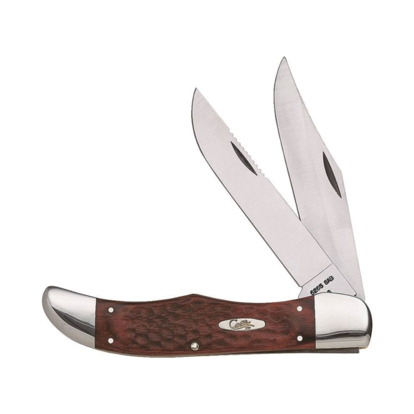 189 Folding Knife, 4.1 in L Blade, Tru-Sharp Surgical Stainless Steel Blade, 2-Blade, Brown Handle