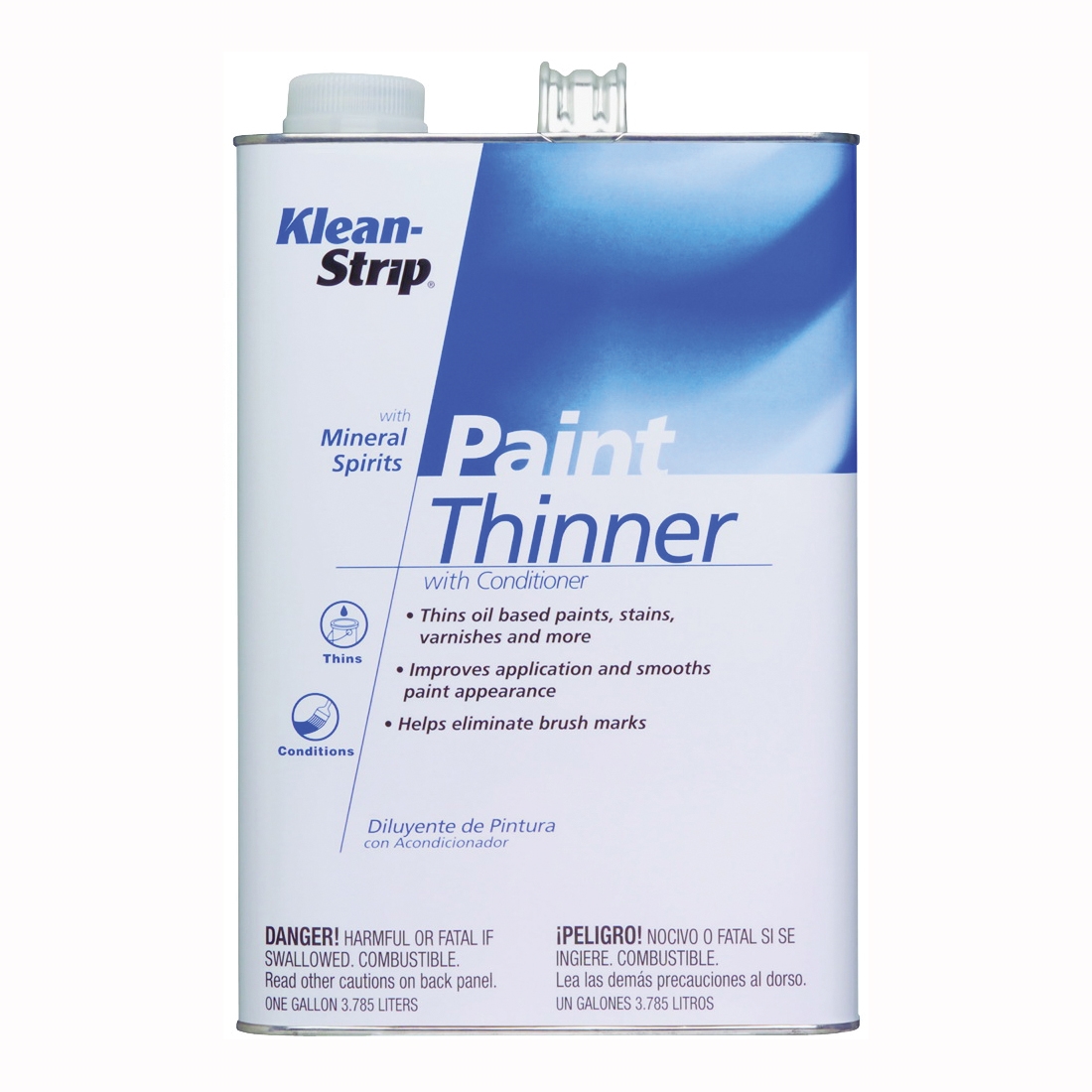 GKPT94002P Paint Thinner, Liquid, Free, Clear, Water White, 1 gal, Can