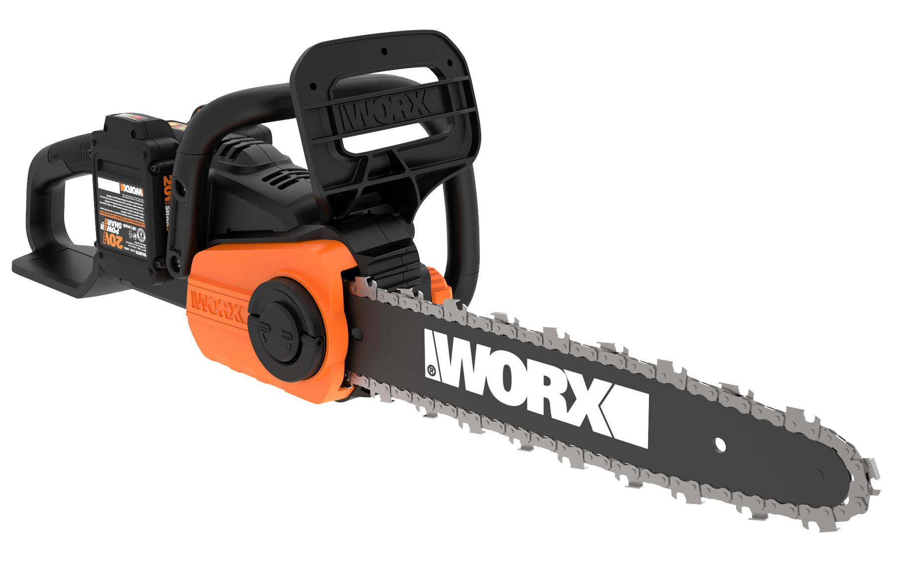 WG384 Cordless Chainsaw, Battery Included, 2 Ah, 40 V, Lithium-Ion, 14 in L Bar, 3/8 in Pitch