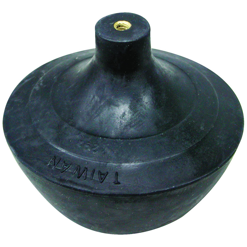 PMB-198 Toilet Tank Ball, #6-32UNC Rod, Rubber, Black