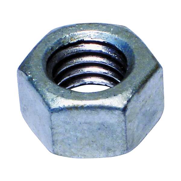 05617 Hex Nut, Coarse Thread, 3/8-16 Thread, Galvanized