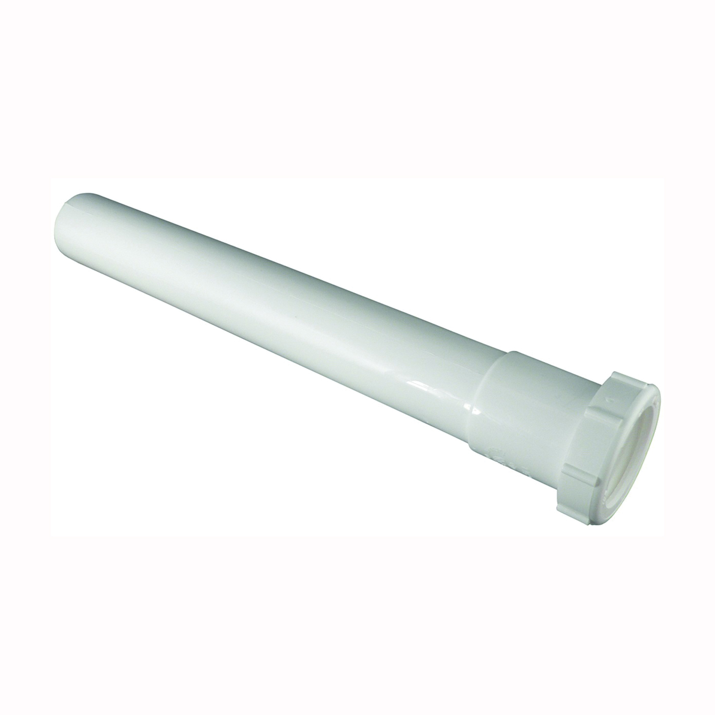 PP205512 Pipe Extension Tube, 1-1/2 in, 12 in L, Slip-Joint, Plastic, White