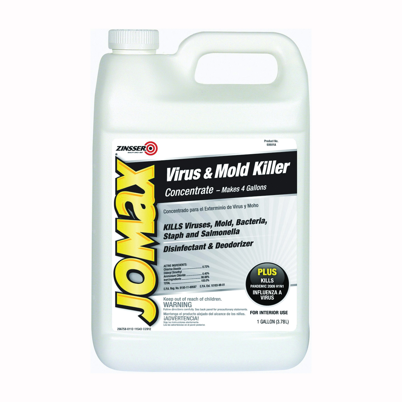 60601A Virus and Mold Killer, 1 gal, Liquid, Mild