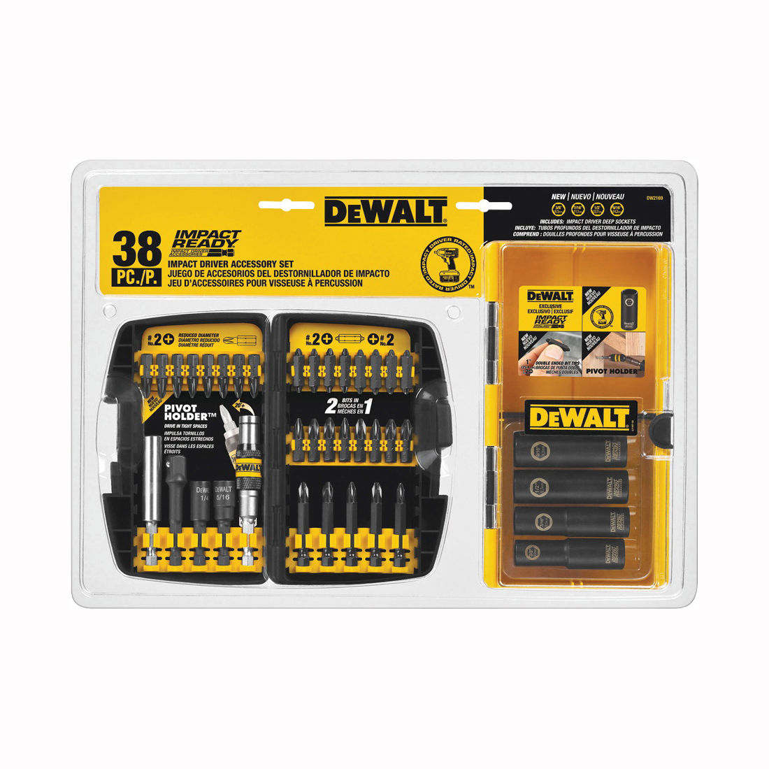 DeWALT DW2169 Accessory Kit, 38-Piece, Steel