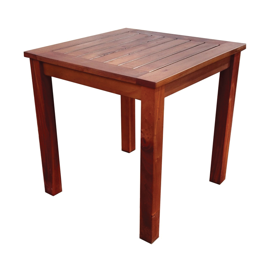 Patio Table, 450 mm W, 450 mm D, 455 mm H, Mahogany Wood Frame, Square Table, Unfoldable