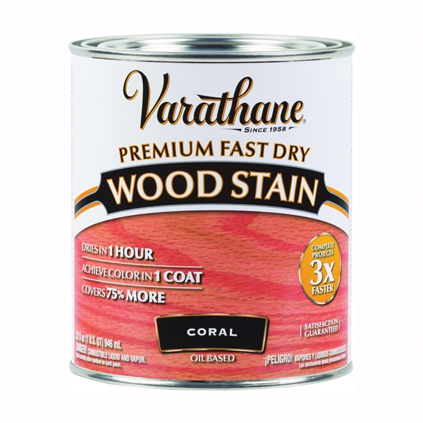 307413 Wood Stain, Coral, Liquid, Can