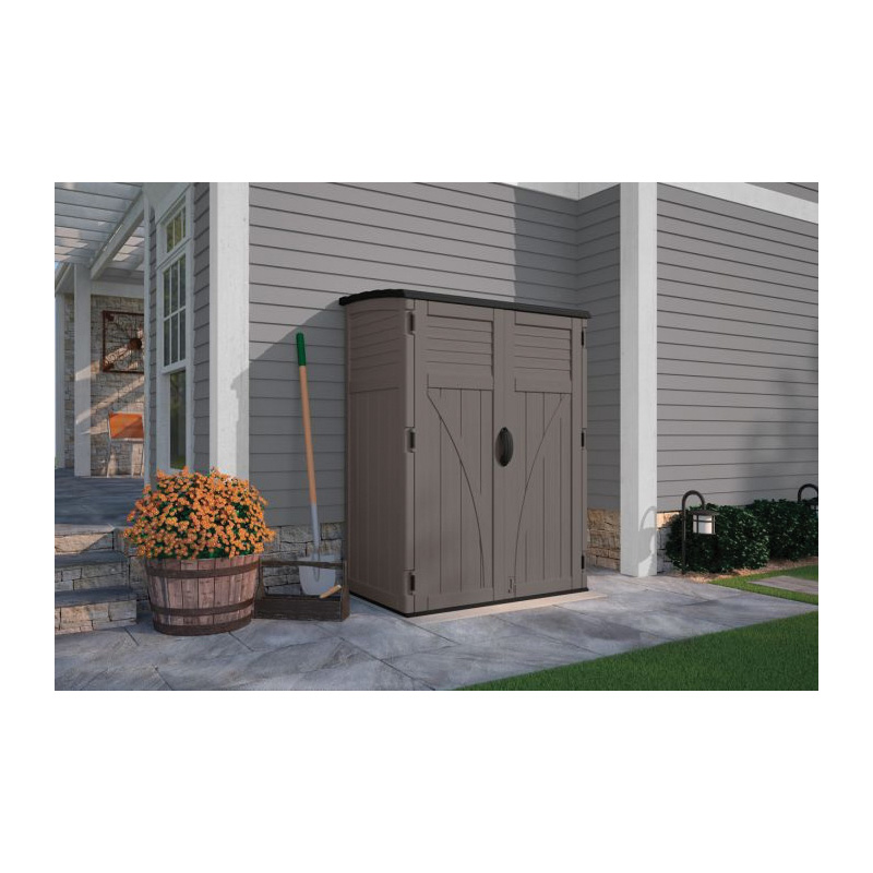 Suncast BMS5700SB Vertical Shed, 54 cu-ft Capacity, 4 ft 5 in W, 2 ft 8-1/2 in D, 5 ft 11-1/2 in H, Resin - 4