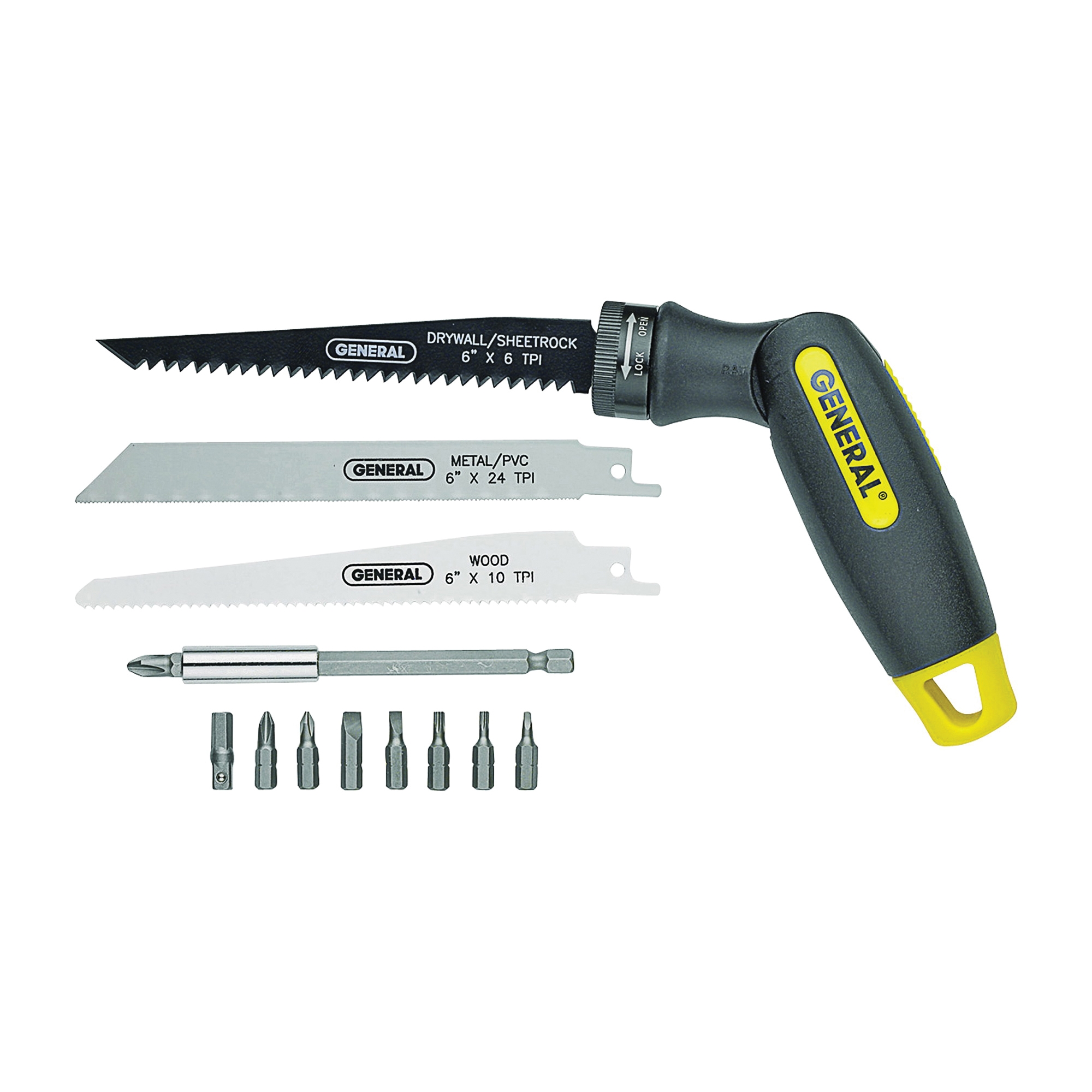 General 86014 Quad Saw/Driver Set, 6 in L Blade