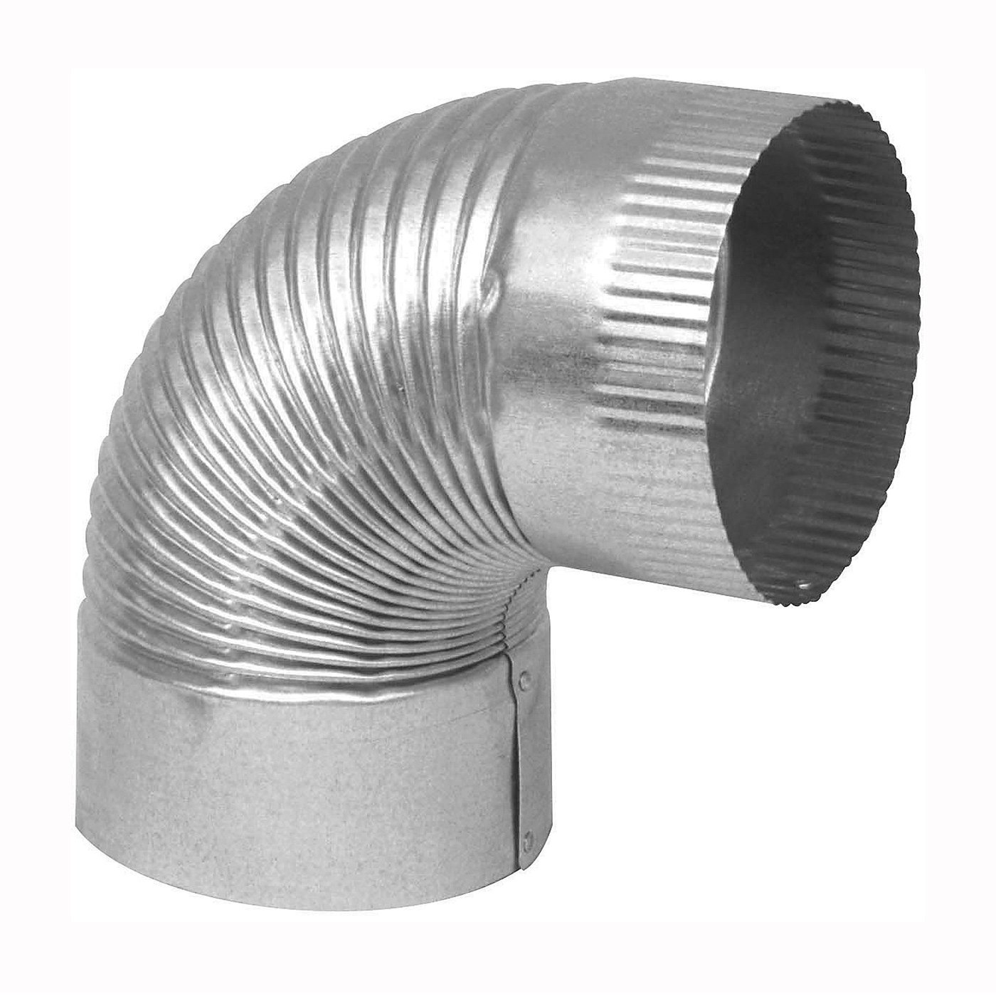 GV0323 Corrugated Elbow, 4 in Connection, 30 Gauge, Galvanized