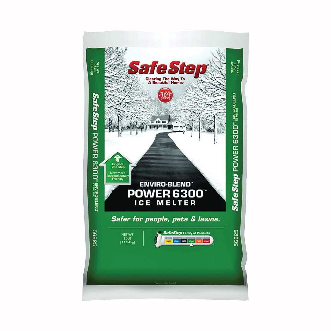 Safe Step Enviro-Blend 56825 Ice Melter, Crystalline Solid, White, 25 lb Bag - 1