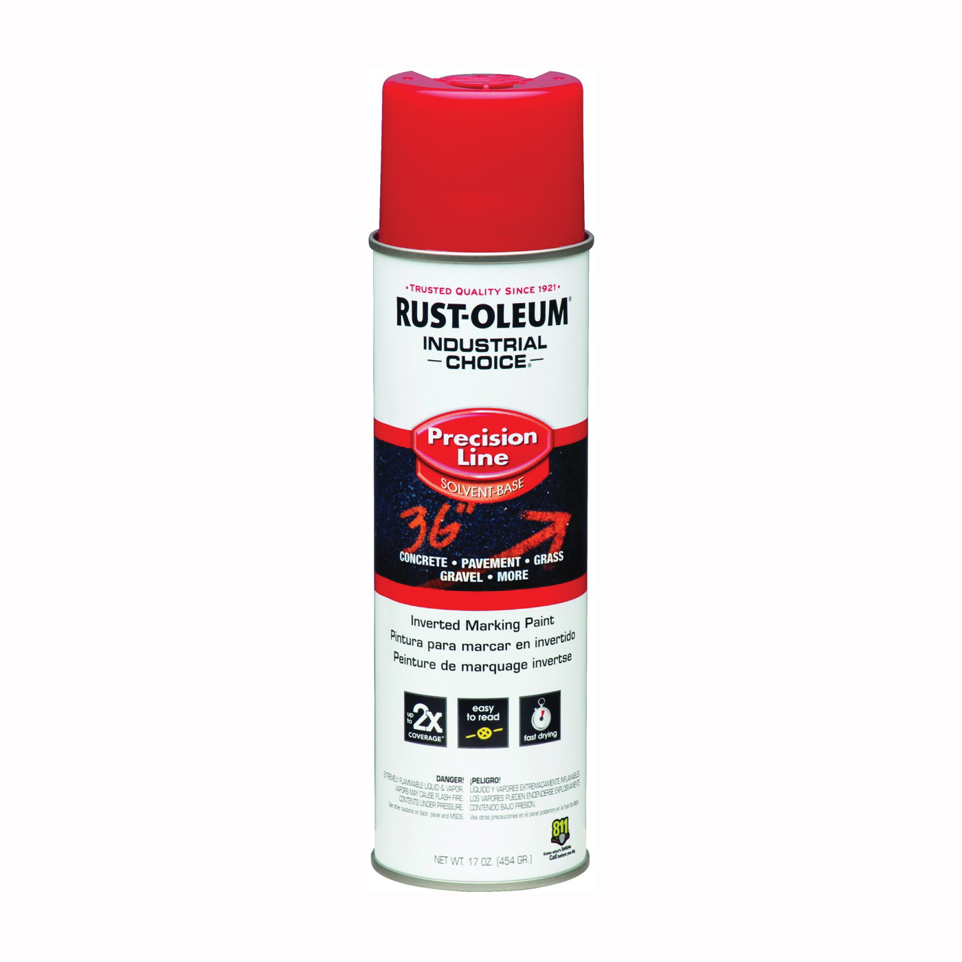 INDUSTRIAL CHOICE 203029 Marking Paint, Semi-Gloss, Safety Red, 17 oz, Aerosol Can