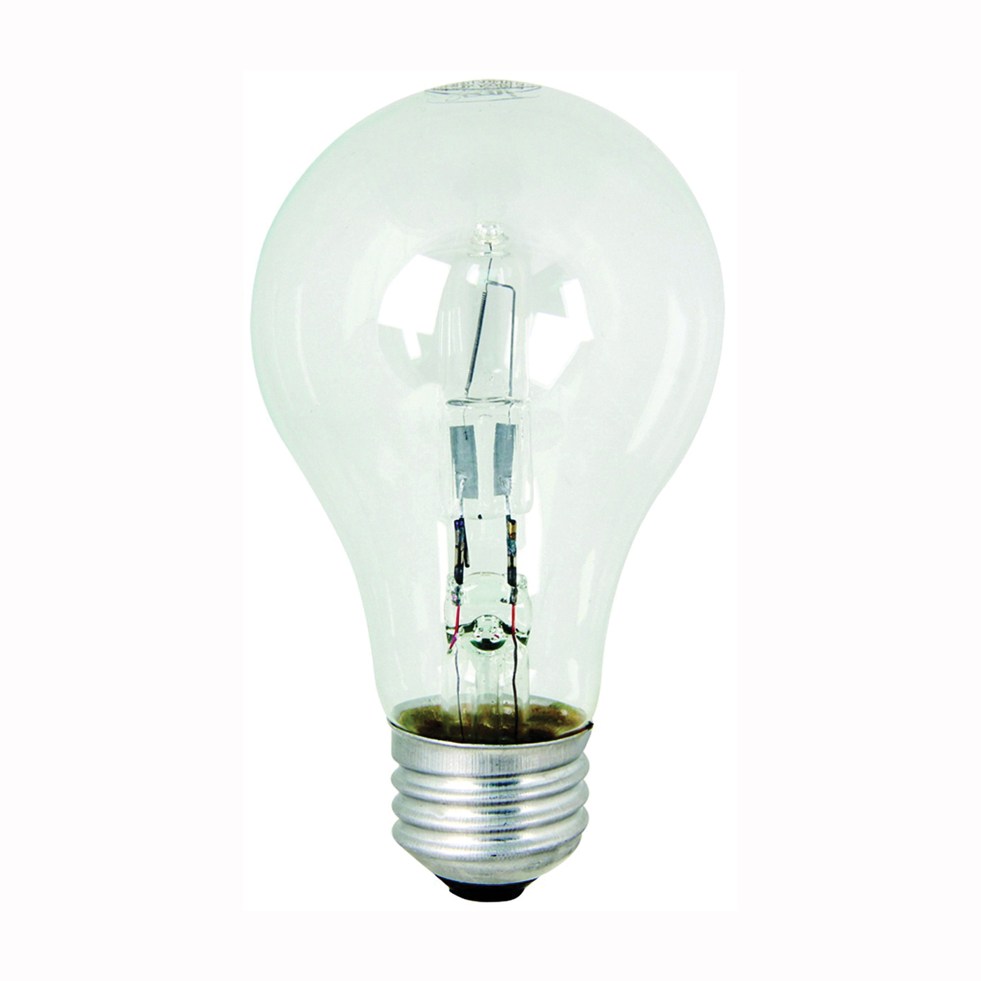 Q72A/CL/2 Halogen Bulb, 72 W, Medium E26 Lamp Base, A19 Lamp, Soft White Light, 1490 Lumens