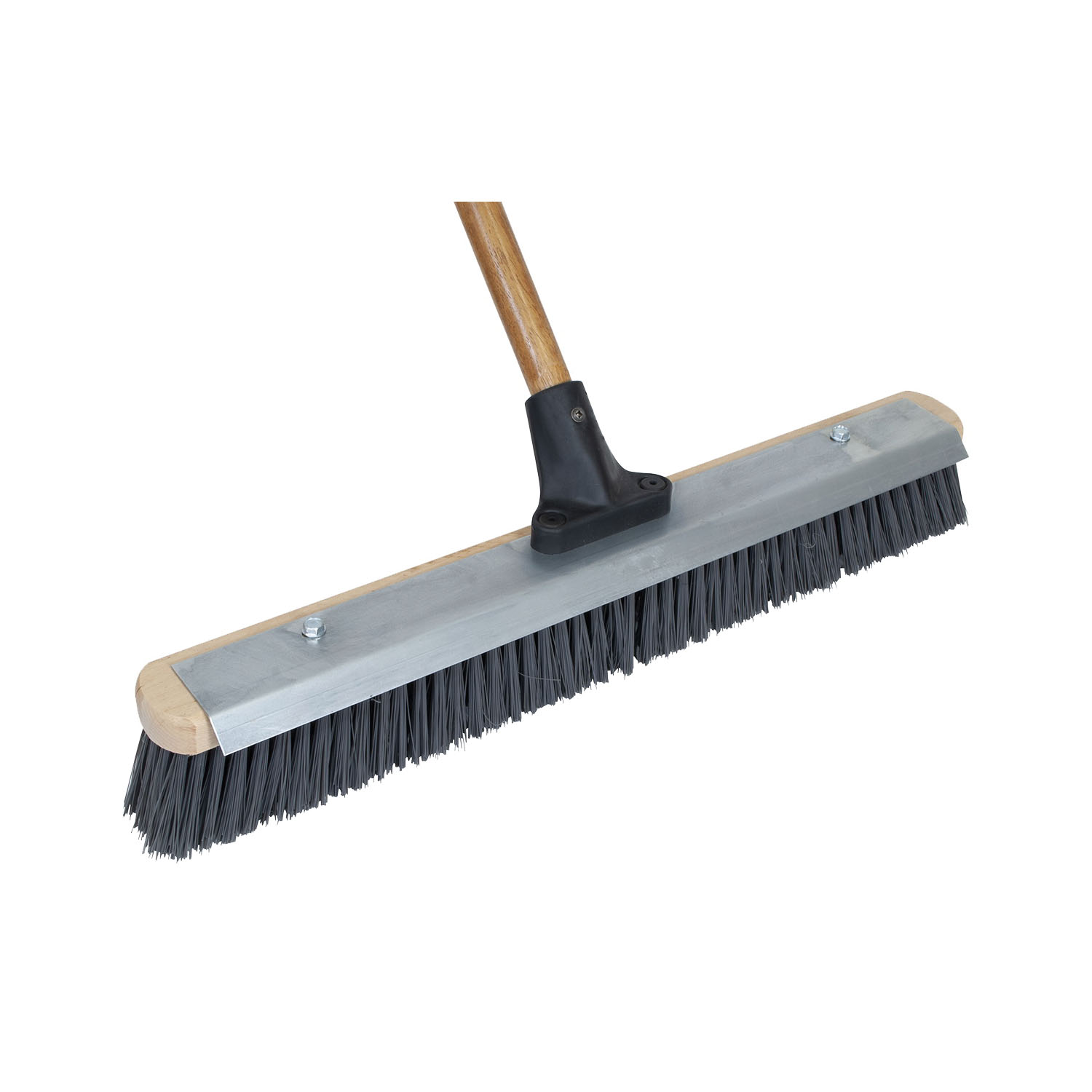 93130 Push Broom, 24 in Sweep Face, 3 in L Trim, Polypropylene Bristle, 60 in L, Bolt with Brace