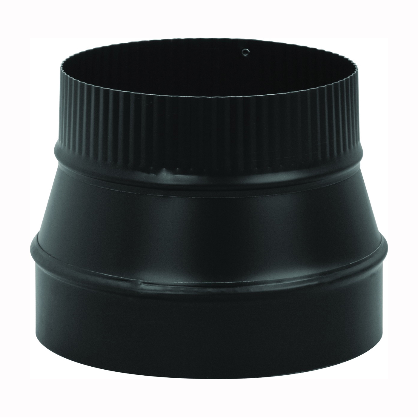 Imperial BM0077 Stove Pipe Reducer, 7 x 6 in, Crimp, 24 ga Thick Wall, Black, Matte - 1